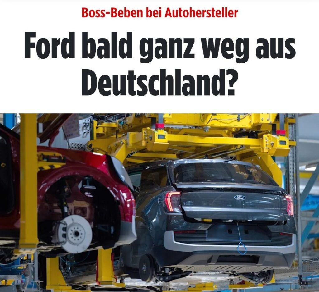 It looks like carmaker Ford Motors is planning to leave Germany.