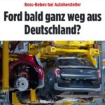 It looks like carmaker Ford Motors is planning to leave Germany.