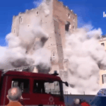 Medieval tower partially collapses in Rome (VIDEOS)