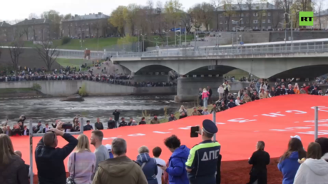 Estonian residents flock to Russian border to watch Victory Day concert and fireworks (VIDEOS)
