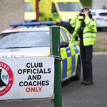 UK police arrest five men amid bomb alert outside US air base